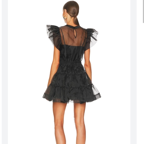 NWT JONATHAN SIMKHAI Monique Sheer Mini Dress - Picture 4 of 12